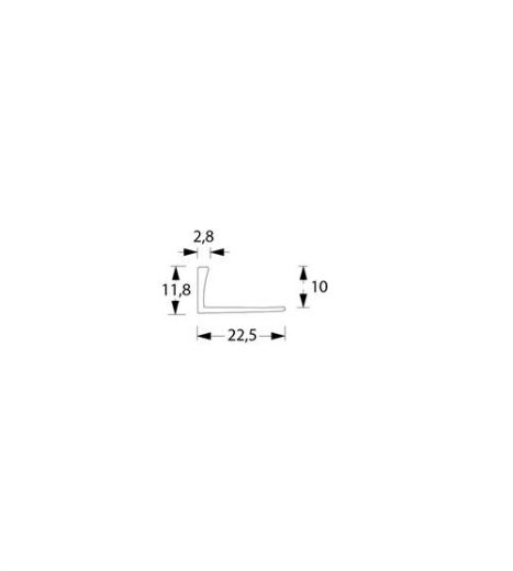 Billede af Fliseprofil t/10 mm POL MESS